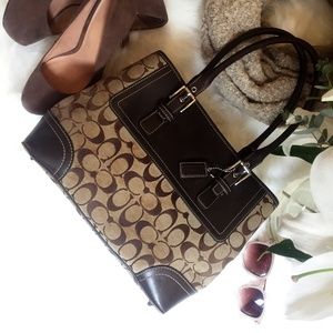 Authentic COACH Classic Signature C Brown Bag